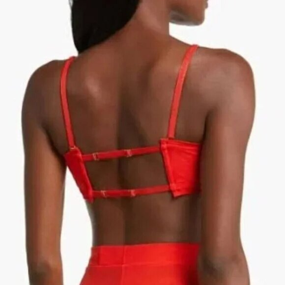 NWT $78 HAH Wired Mesh Bra Sz 30-38A Brown Sugar Nude Sheer Unlined Neutral - Picture 2 of 6